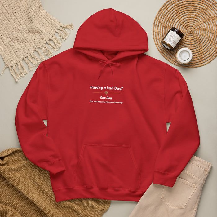 Minimalist Tiny Sunline Hoodie — Subtle Gold Sun Accent