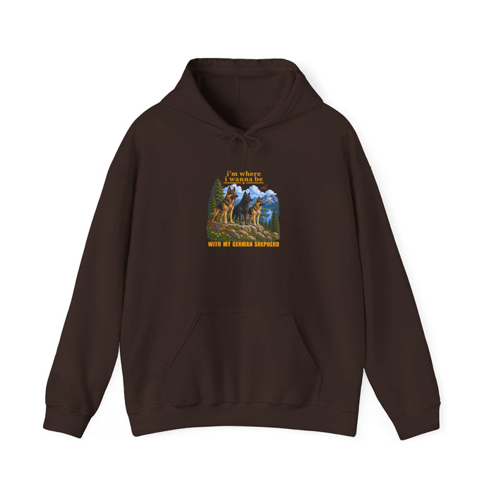 Hoodie - 'I’m Where I Belong' Mountain Bear Forest Graphic Hoodie