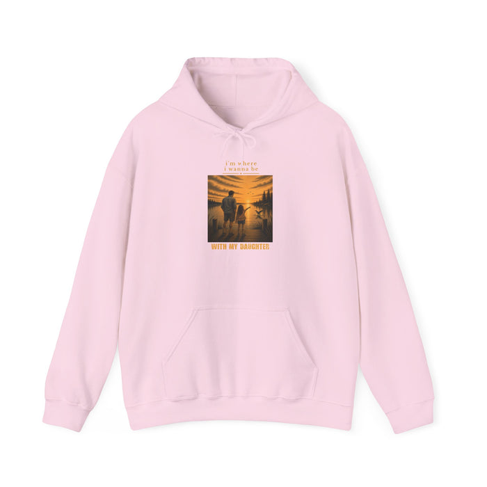 Hoodie: 'I’ll Always Be With My Daughter' Sunset Silhouette Pullover
