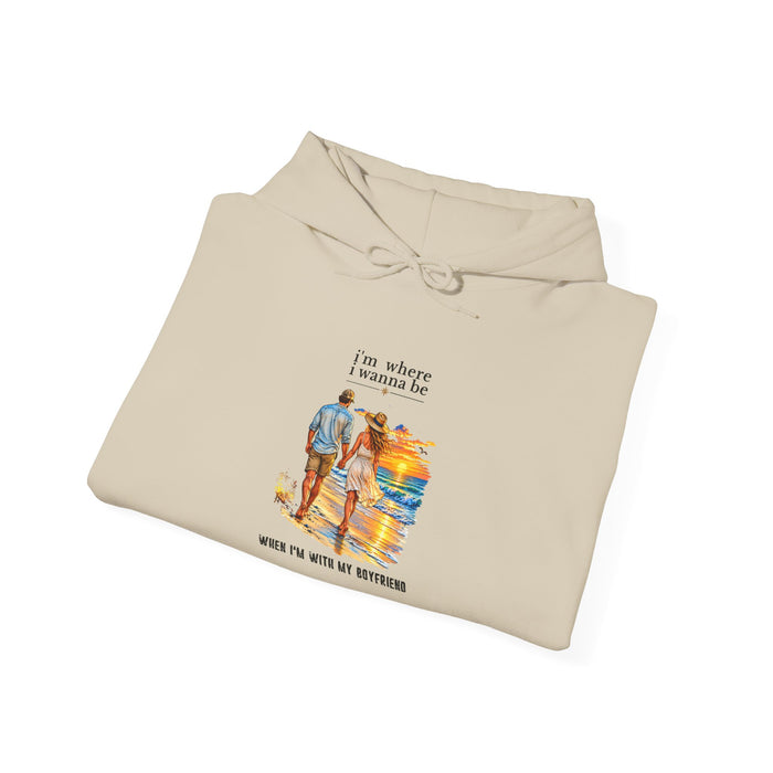 Beach Couple - "With My Boyfriend" Sunset Walk Sweatshirt