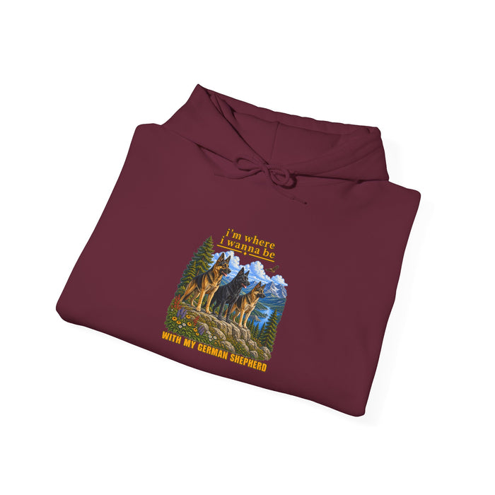 Hoodie - 'I’m Where I Belong' Mountain Bear Forest Graphic Hoodie