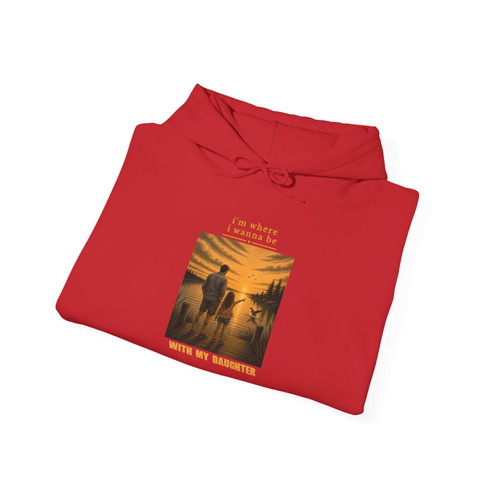 Hoodie: 'I’ll Always Be With My Daughter' Sunset Silhouette Pullover
