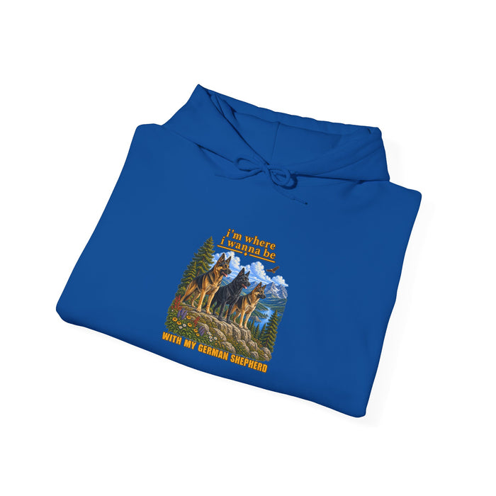 Hoodie - 'I’m Where I Belong' Mountain Bear Forest Graphic Hoodie