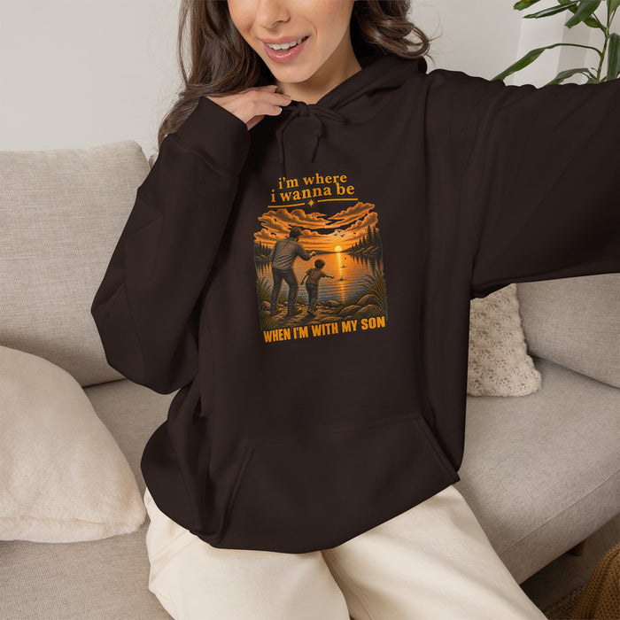 Hoodie: 'I'm a Grampa, What's Your Superpower?' Grandpa Retro Sunset Graphic Hoodie