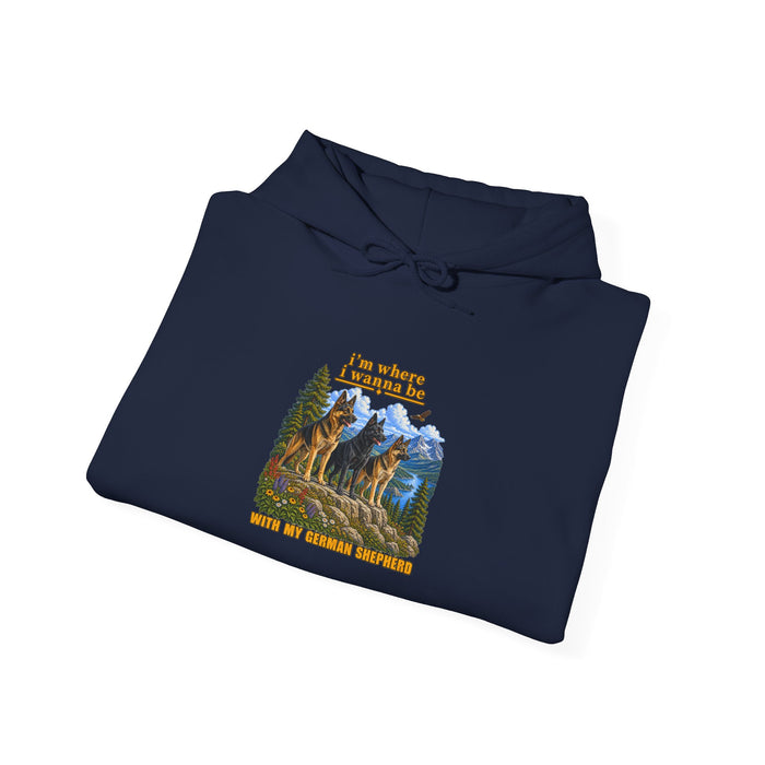 Hoodie - 'I’m Where I Belong' Mountain Bear Forest Graphic Hoodie