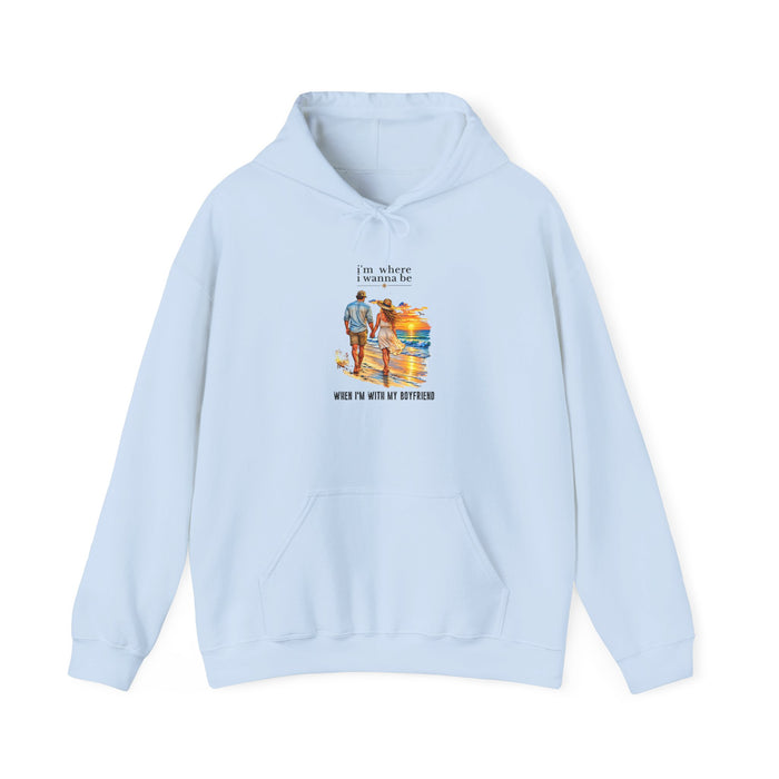 Beach Couple - "With My Boyfriend" Sunset Walk Sweatshirt
