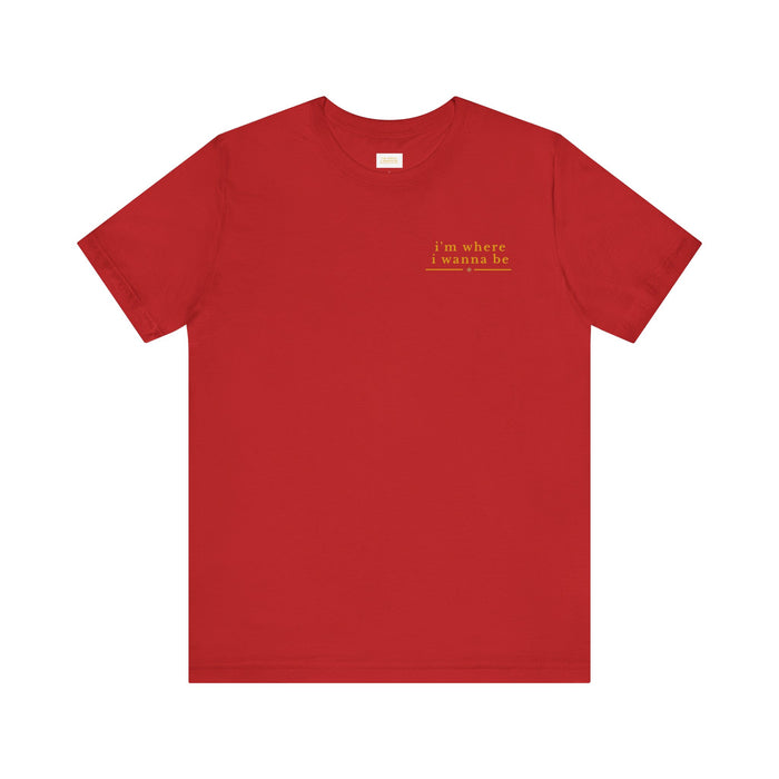 T‑Shirt — “I’m Where I Wanna Be When I’m With My Husband” Sunset Couple Graphic Tee