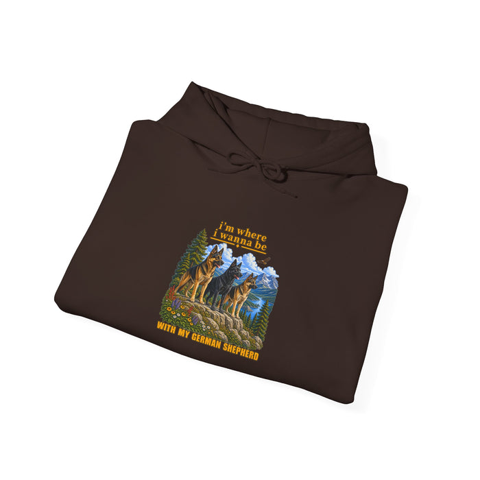 Hoodie - 'I’m Where I Belong' Mountain Bear Forest Graphic Hoodie