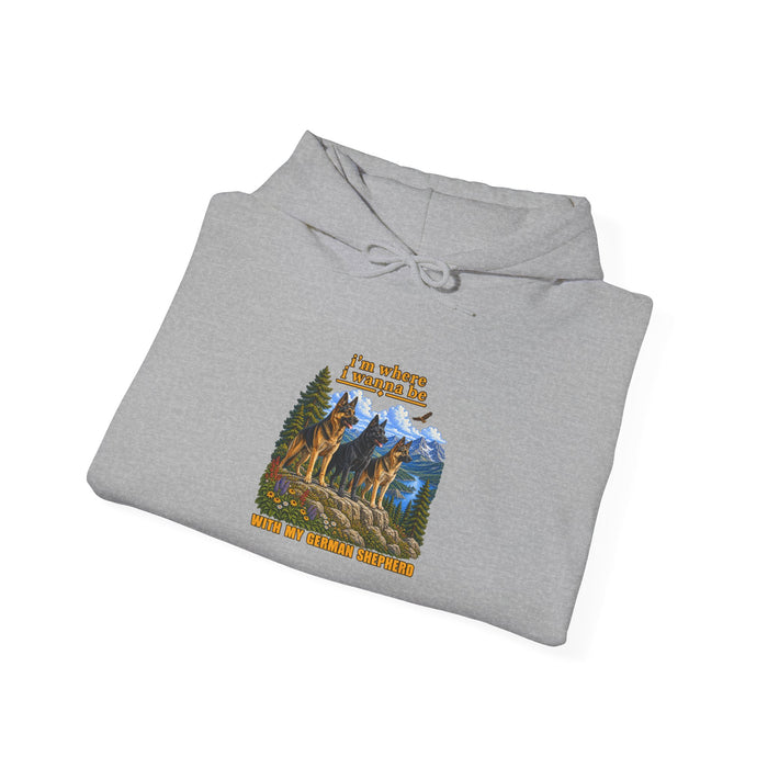 Hoodie - 'I’m Where I Belong' Mountain Bear Forest Graphic Hoodie