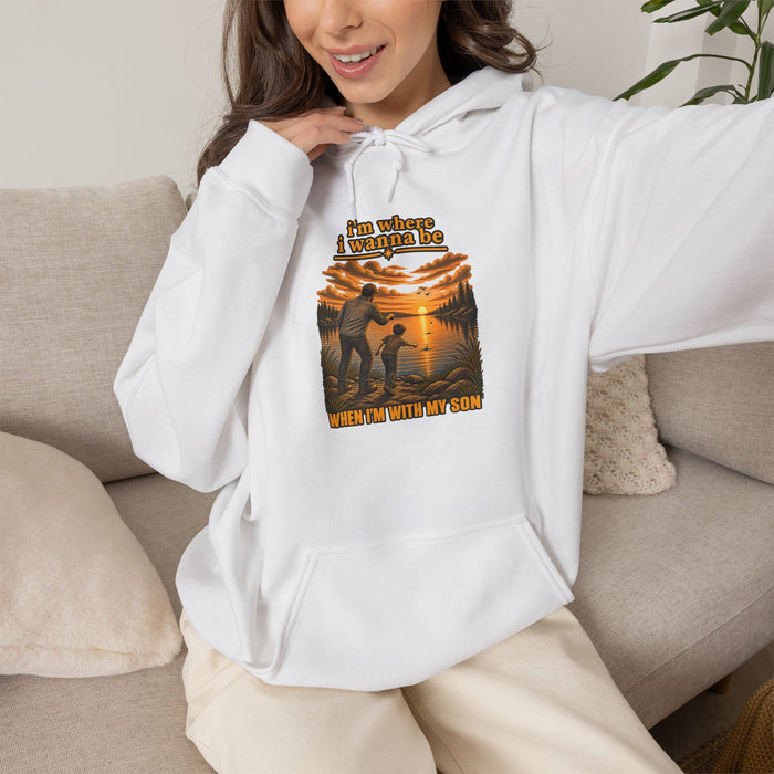 Hoodie: 'I'm a Grampa, What's Your Superpower?' Grandpa Retro Sunset Graphic Hoodie