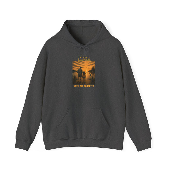 Hoodie: 'I’ll Always Be With My Daughter' Sunset Silhouette Pullover