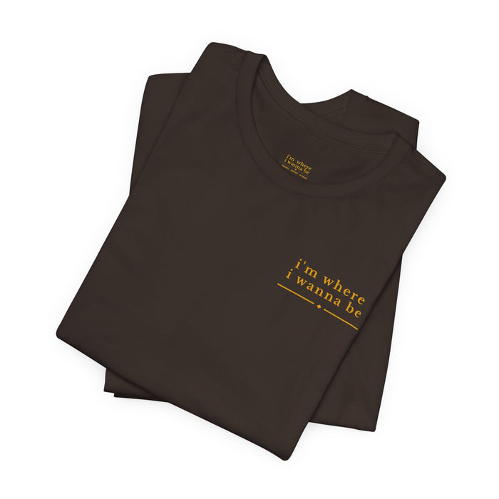 Running Graphic Tee – "I’m Where I Wanna Be When I’m Going the Distance" Scenic Jogger T‑Shirt
