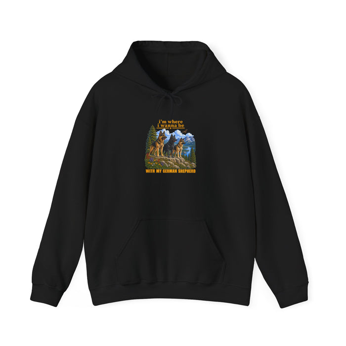 Hoodie - 'I’m Where I Belong' Mountain Bear Forest Graphic Hoodie