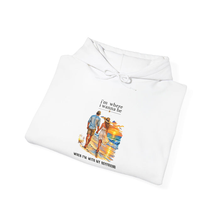 Beach Couple - "With My Boyfriend" Sunset Walk Sweatshirt