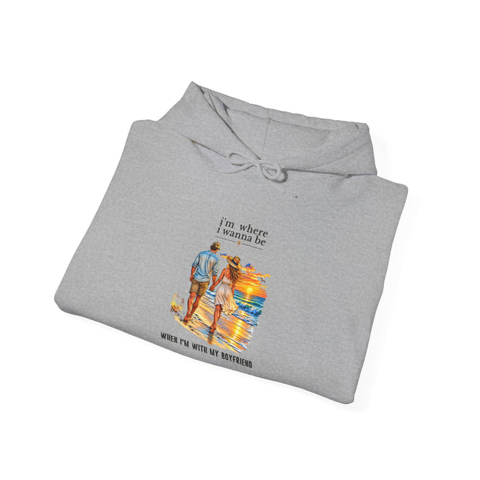 Beach Couple - "With My Boyfriend" Sunset Walk Sweatshirt