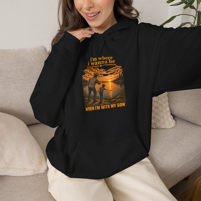 Hoodie: 'I'm a Grampa, What's Your Superpower?' Grandpa Retro Sunset Graphic Hoodie