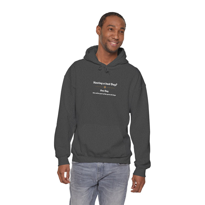 Minimalist Tiny Sunline Hoodie — Subtle Gold Sun Accent