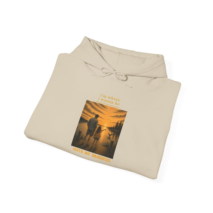 Hoodie: 'I’ll Always Be With My Daughter' Sunset Silhouette Pullover