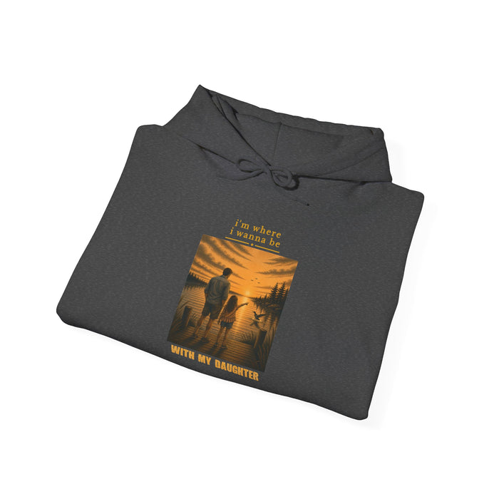 Hoodie: 'I’ll Always Be With My Daughter' Sunset Silhouette Pullover