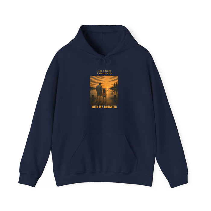 Hoodie: 'I’ll Always Be With My Daughter' Sunset Silhouette Pullover