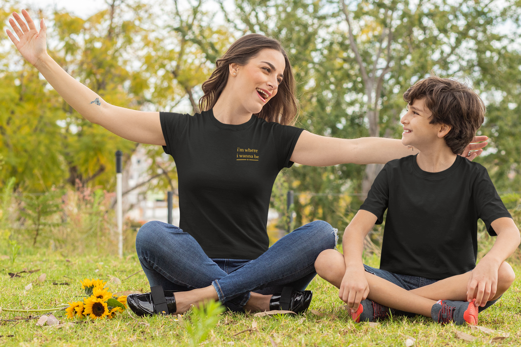 T‑Shirt — "I'm Where I Wanna Be When I'm With My Son" Sunset Lake Graphic Tee