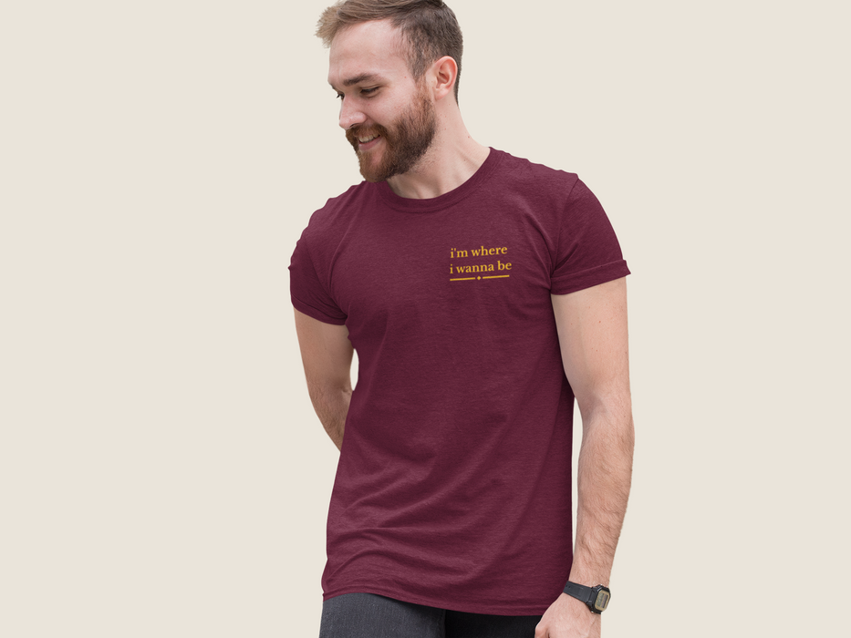 Boxer Dog T-Shirt — "I'm Where I Wanna Be When I'm With My Boxer" Graphic Tee