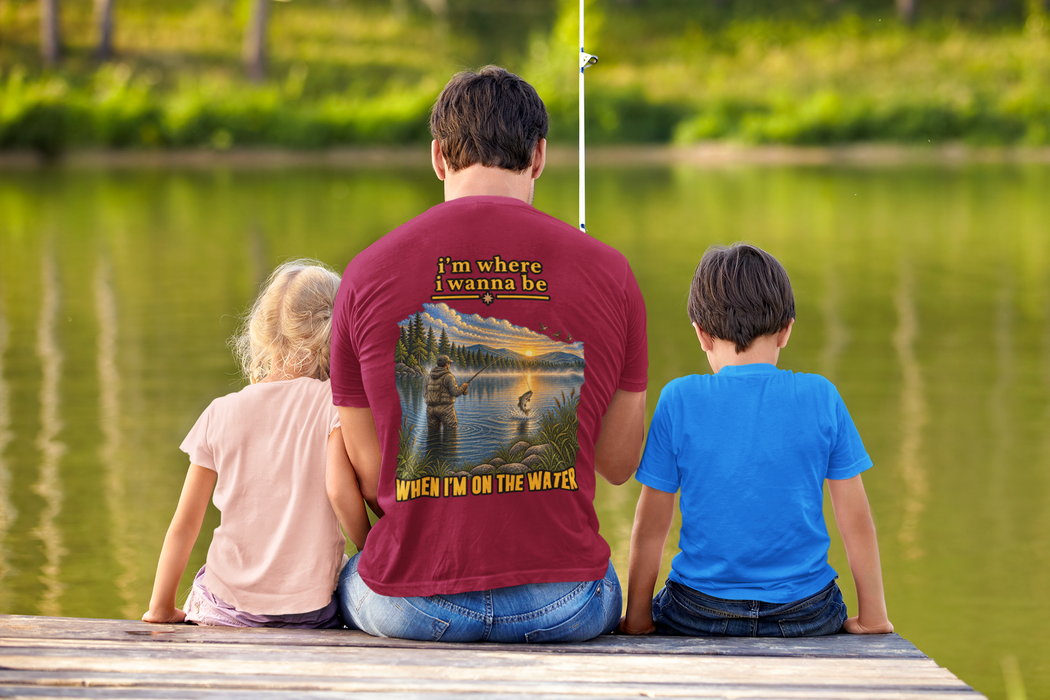 Fishing Graphic Tee — “I’m Where I Wanna Be When I’m On The Water”