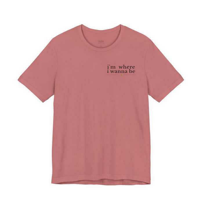 I'm Where I Wanna Be When I'm with my boyfriend Couple Beach T-Shirt – Romantic Sunset Tee