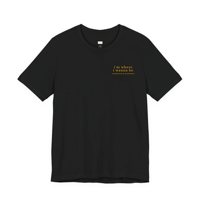 Beagle Lover T-Shirt — "I'm Where I Wanna Be When I'm With My Beagle" Autumn Crew Tee