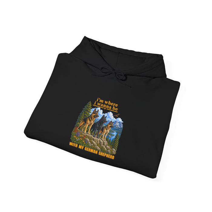 Hoodie - 'I’m Where I Belong' Mountain Bear Forest Graphic Hoodie