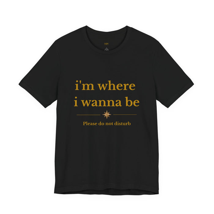 "i'm where i wanna be" Please do not disturb Relaxed Graphic Tee – Minimal Positive Vibes T-Shirt