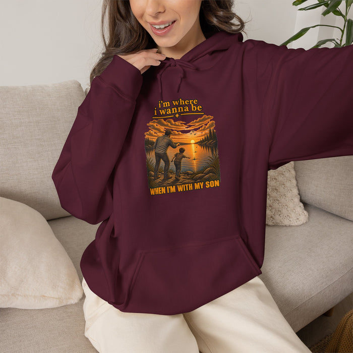 Hoodie: 'I'm a Grampa, What's Your Superpower?' Grandpa Retro Sunset Graphic Hoodie