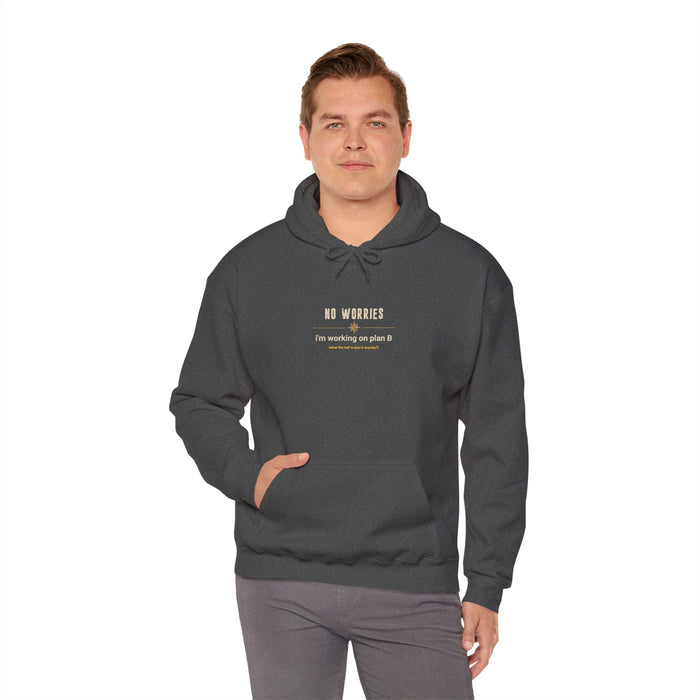 No Worries Hoodie – "I'm Working on Plan B" Casual Pullover