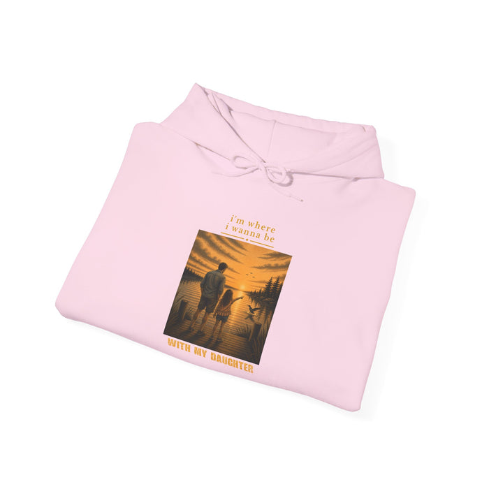 Hoodie: 'I’ll Always Be With My Daughter' Sunset Silhouette Pullover