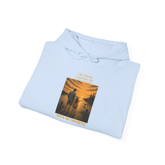 Hoodie: 'I’ll Always Be With My Daughter' Sunset Silhouette Pullover