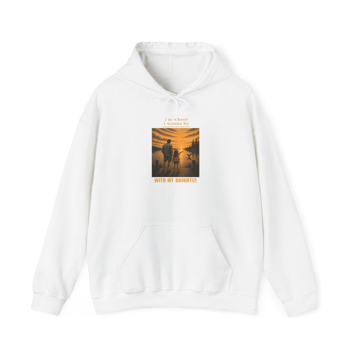 Hoodie: 'I’ll Always Be With My Daughter' Sunset Silhouette Pullover