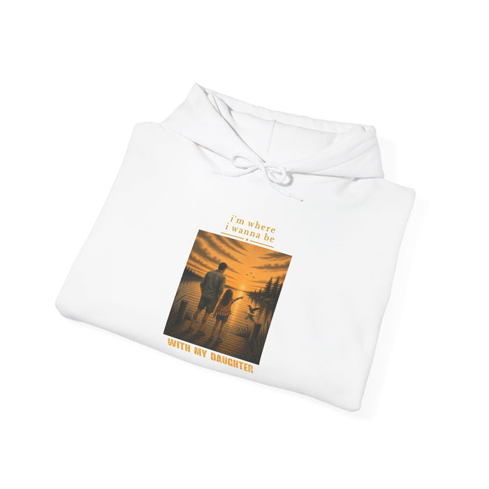Hoodie: 'I’ll Always Be With My Daughter' Sunset Silhouette Pullover