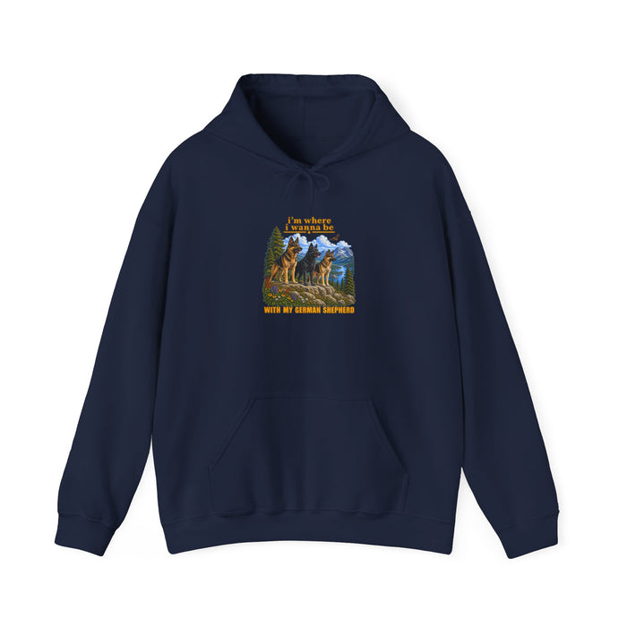 Hoodie - 'I’m Where I Belong' Mountain Bear Forest Graphic Hoodie