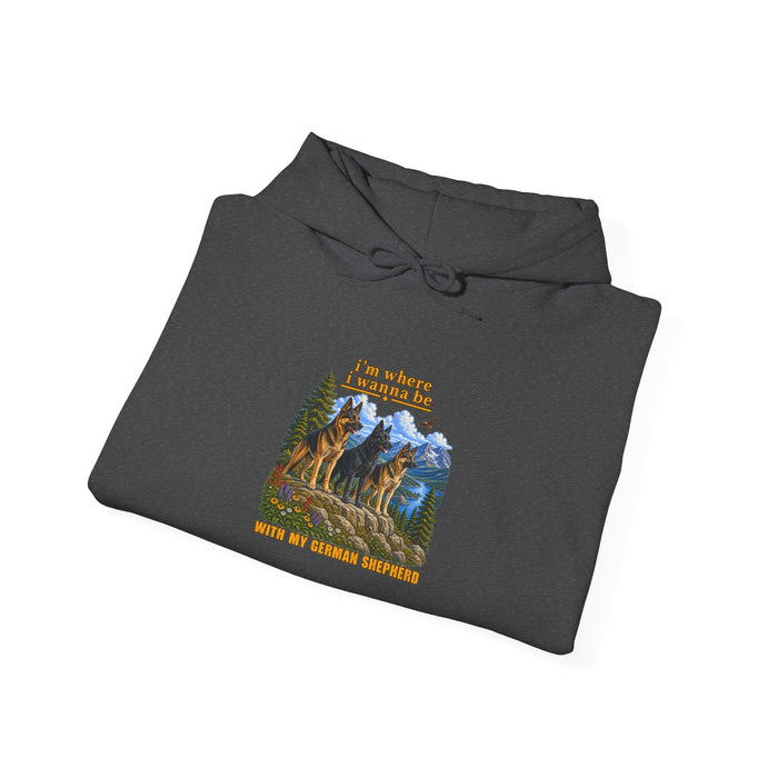 Hoodie - 'I’m Where I Belong' Mountain Bear Forest Graphic Hoodie