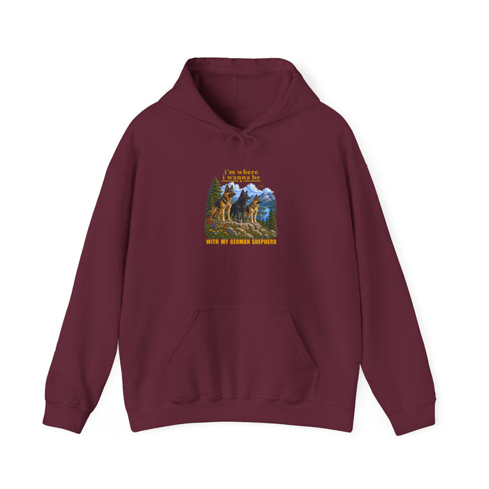 Hoodie - 'I’m Where I Belong' Mountain Bear Forest Graphic Hoodie