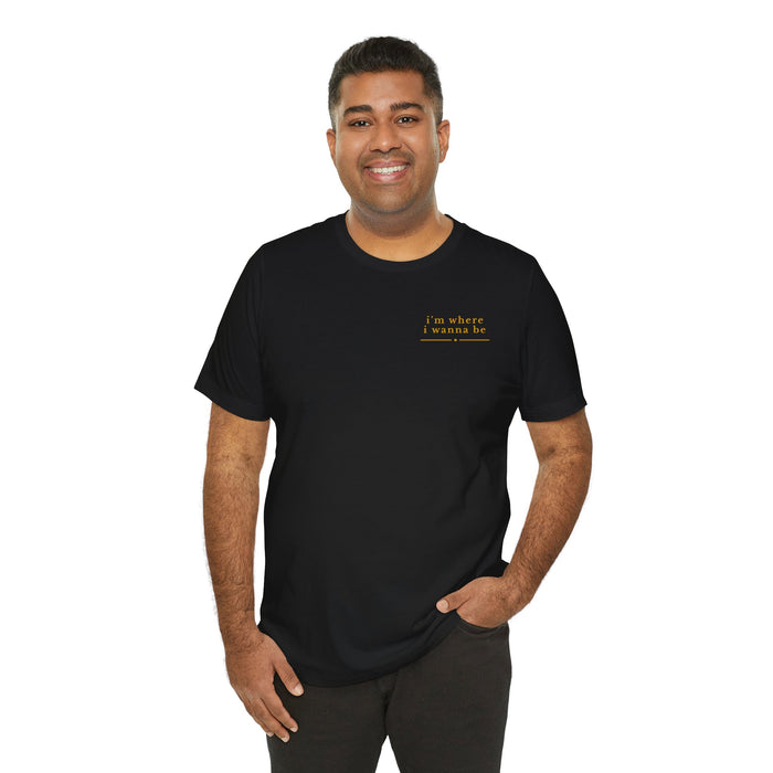 Beagle Lover T-Shirt — "I'm Where I Wanna Be When I'm With My Beagle" Autumn Crew Tee