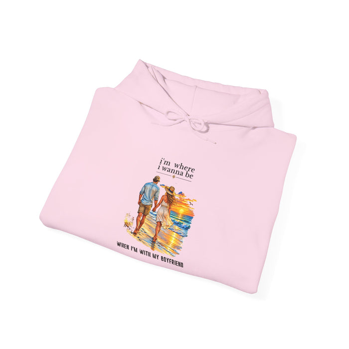 Beach Couple - "With My Boyfriend" Sunset Walk Sweatshirt