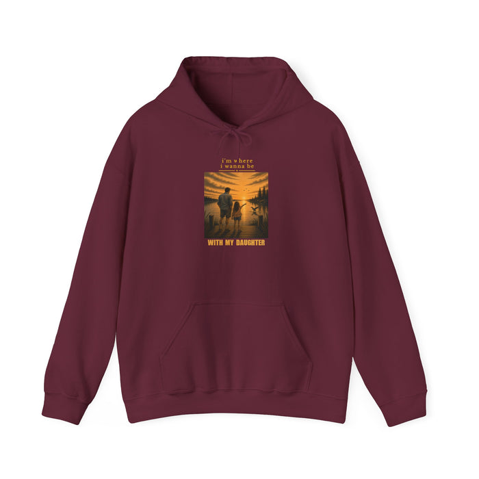 Hoodie: 'I’ll Always Be With My Daughter' Sunset Silhouette Pullover