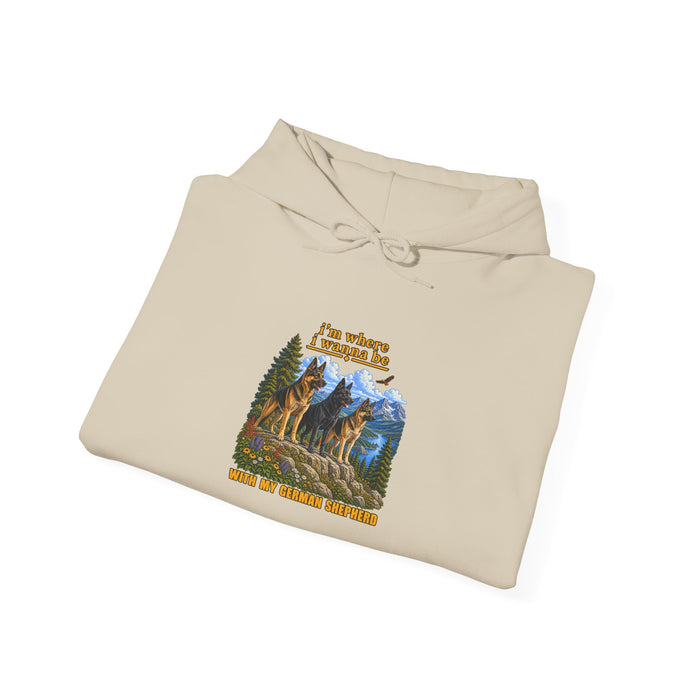 Hoodie - 'I’m Where I Belong' Mountain Bear Forest Graphic Hoodie