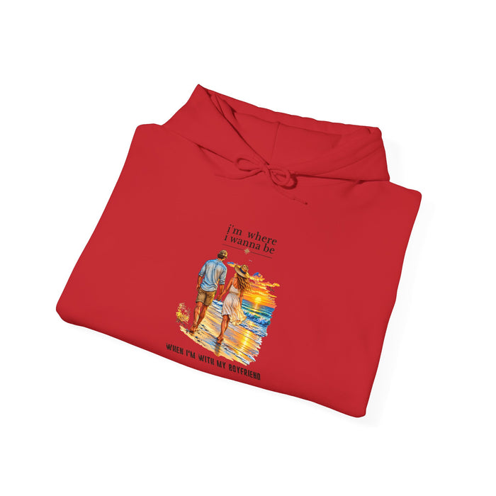 Beach Couple - "With My Boyfriend" Sunset Walk Sweatshirt