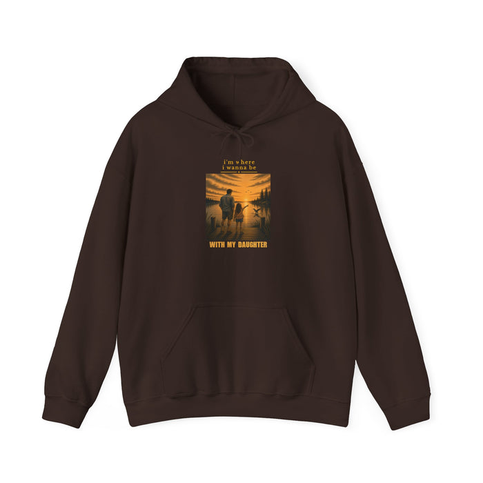 Hoodie: 'I’ll Always Be With My Daughter' Sunset Silhouette Pullover
