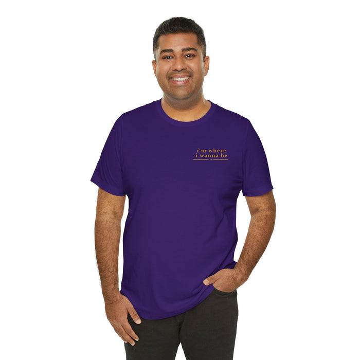 Grandkids Fishing Tee — "I'm Where I Wanna Be When I'm With My Grandkids" Grandpa Shirt